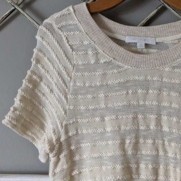Anthropologie Adia eri + ali ivory, textured sweater size medium - Picture 4 of 7